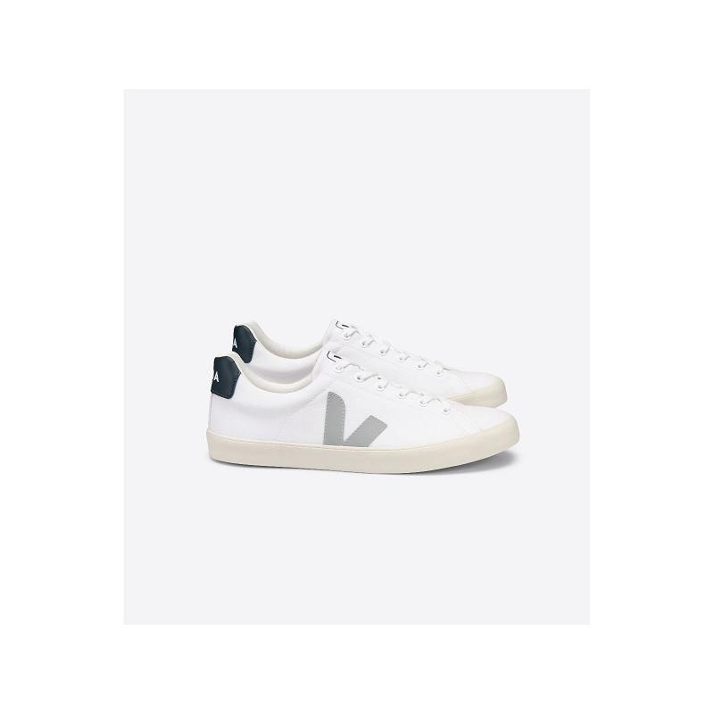 Zapatillas Veja Mujer Madrid - Esplar Tenis Blancas Gris Canvas ES3026182